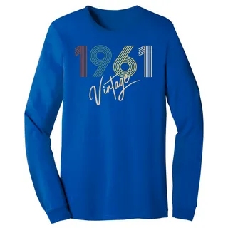 Limited Vintage 1961 Birthday Long Sleeve T-Shirt – True Royal