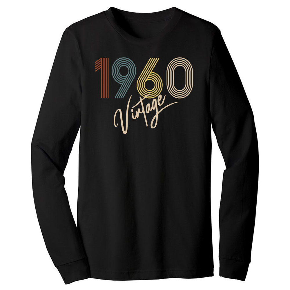Limited Vintage 1960 Birthday Long Sleeve T-Shirt - variant image 1