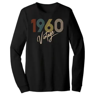 Limited Vintage 1960 Birthday Long Sleeve T-Shirt – Black