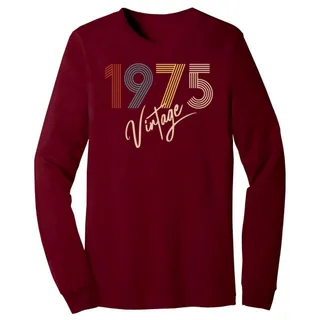 Limited Vintage 1975 Birthday Long Sleeve T-Shirt – Cardinal