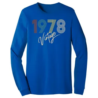 Limited Vintage 1978 Birthday Long Sleeve T-Shirt – True Royal