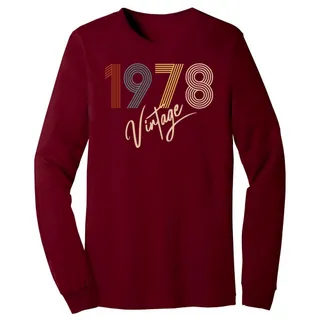 Limited Vintage 1978 Birthday Long Sleeve T-Shirt – Cardinal