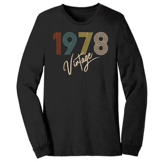 Limited Vintage 1978 Birthday Long Sleeve T-Shirt – Black Heather