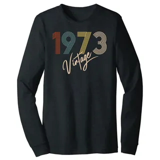 Limited Vintage 1973 Birthday Long Sleeve T-Shirt – Dark Grey Heather