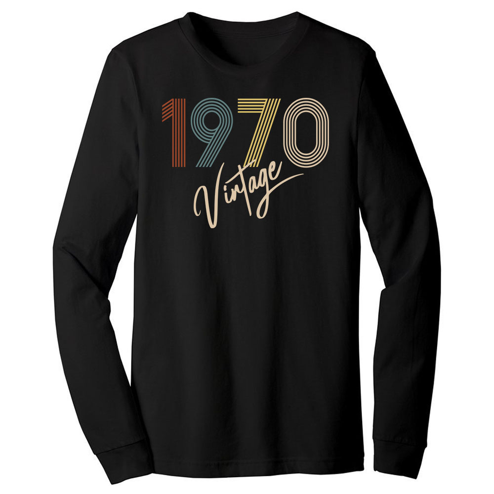 Limited Vintage 1970 Birthday Long Sleeve T-Shirt - variant image 1