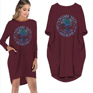 Awesome 1977 Limited Edition Pocket Dress – Red