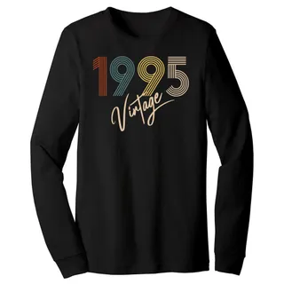 Limited Vintage 1995 Birthday Long Sleeve T-Shirt – Black