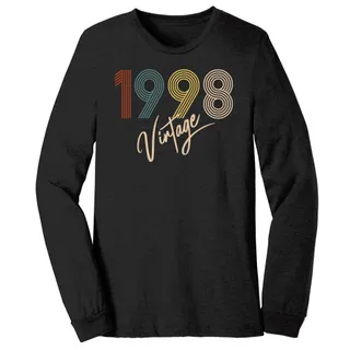 Limited Vintage 1998 Birthday Long Sleeve T-Shirt – Black Heather
