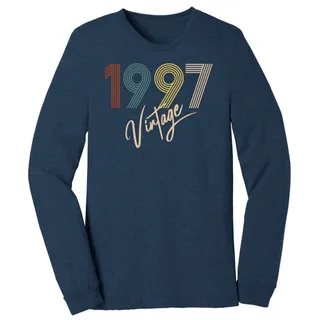 Limited Vintage 1997 Birthday Long Sleeve T-Shirt – Heather Navy