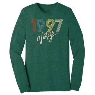 Limited Vintage 1997 Birthday Long Sleeve T-Shirt – Heather Forest