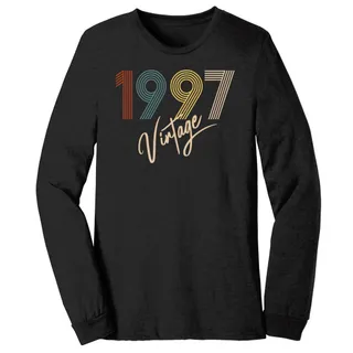 Limited Vintage 1997 Birthday Long Sleeve T-Shirt – Black Heather