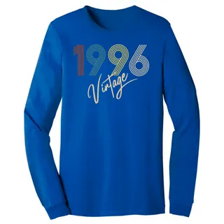 Limited Vintage 1996 Birthday Long Sleeve T-Shirt – True Royal