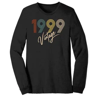 Limited Vintage 1999 Birthday Long Sleeve T-Shirt – Black Heather