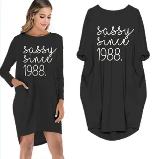 Sassy Since 1988 Limited Edition Pocket Dress – Black