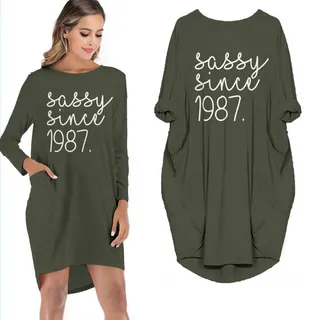 Sassy Since 1987 Limited Edition Pocket Dress – Green