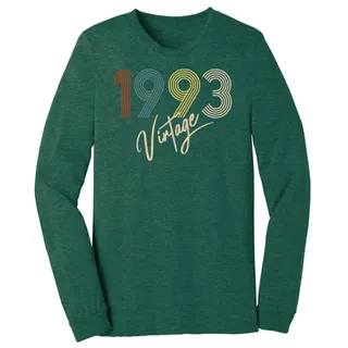 Limited Vintage 1993 Birthday Long Sleeve T-Shirt – Heather Forest
