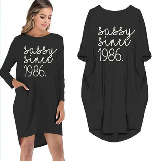 Sassy Since 1986 Limited Edition Pocket Dress – Black