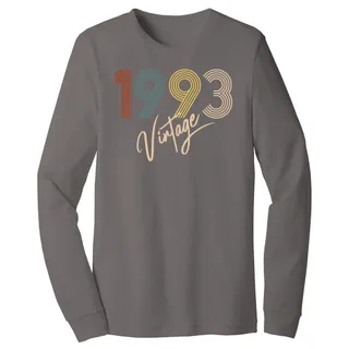 Limited Vintage 1993 Birthday Long Sleeve T-Shirt – Asphalt