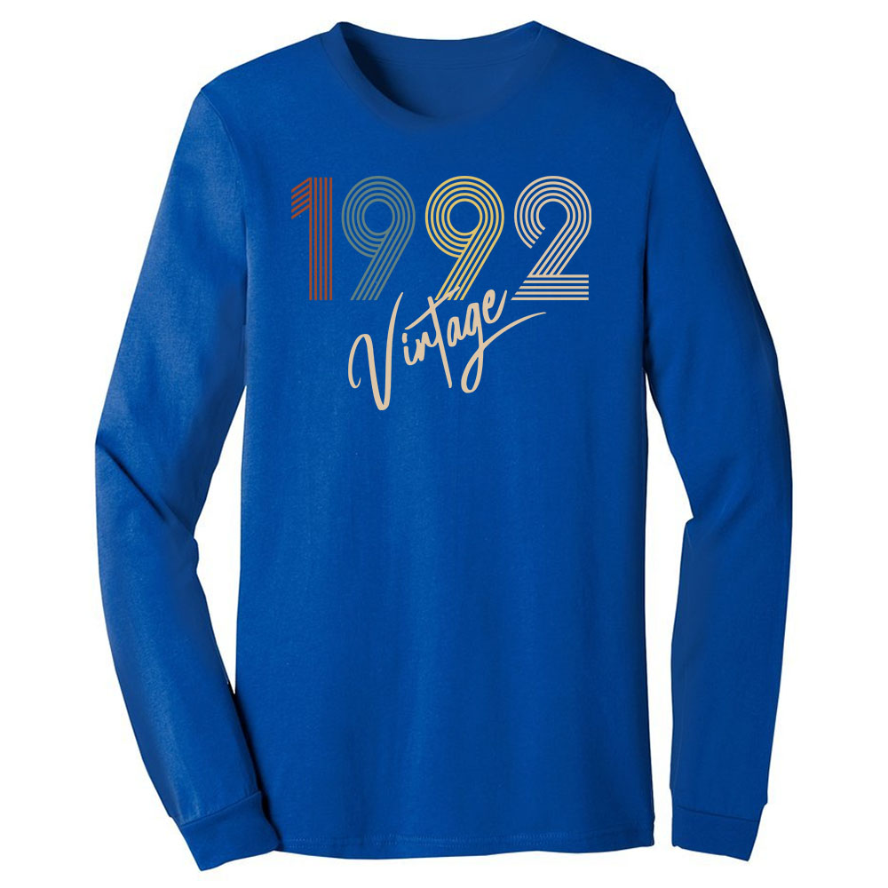 Limited Vintage 1992 Birthday Long Sleeve T-Shirt - variant image 1