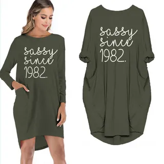 Sassy Since 1982 Limited Edition Pocket Dress – Green