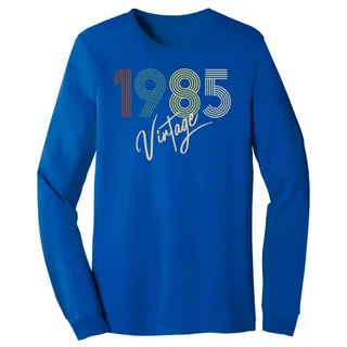 Limited Vintage 1985 Birthday Long Sleeve T-Shirt – True Royal