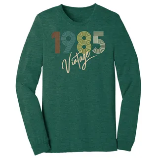Limited Vintage 1985 Birthday Long Sleeve T-Shirt – Heather Forest