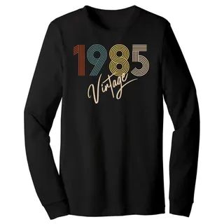 Limited Vintage 1985 Birthday Long Sleeve T-Shirt – Black