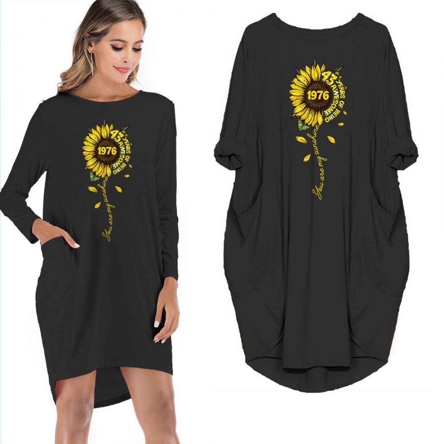 Birthday Outfits You Are My Sunshine Vintage 1976 Limited Edition Pocket Dress - variant image 1