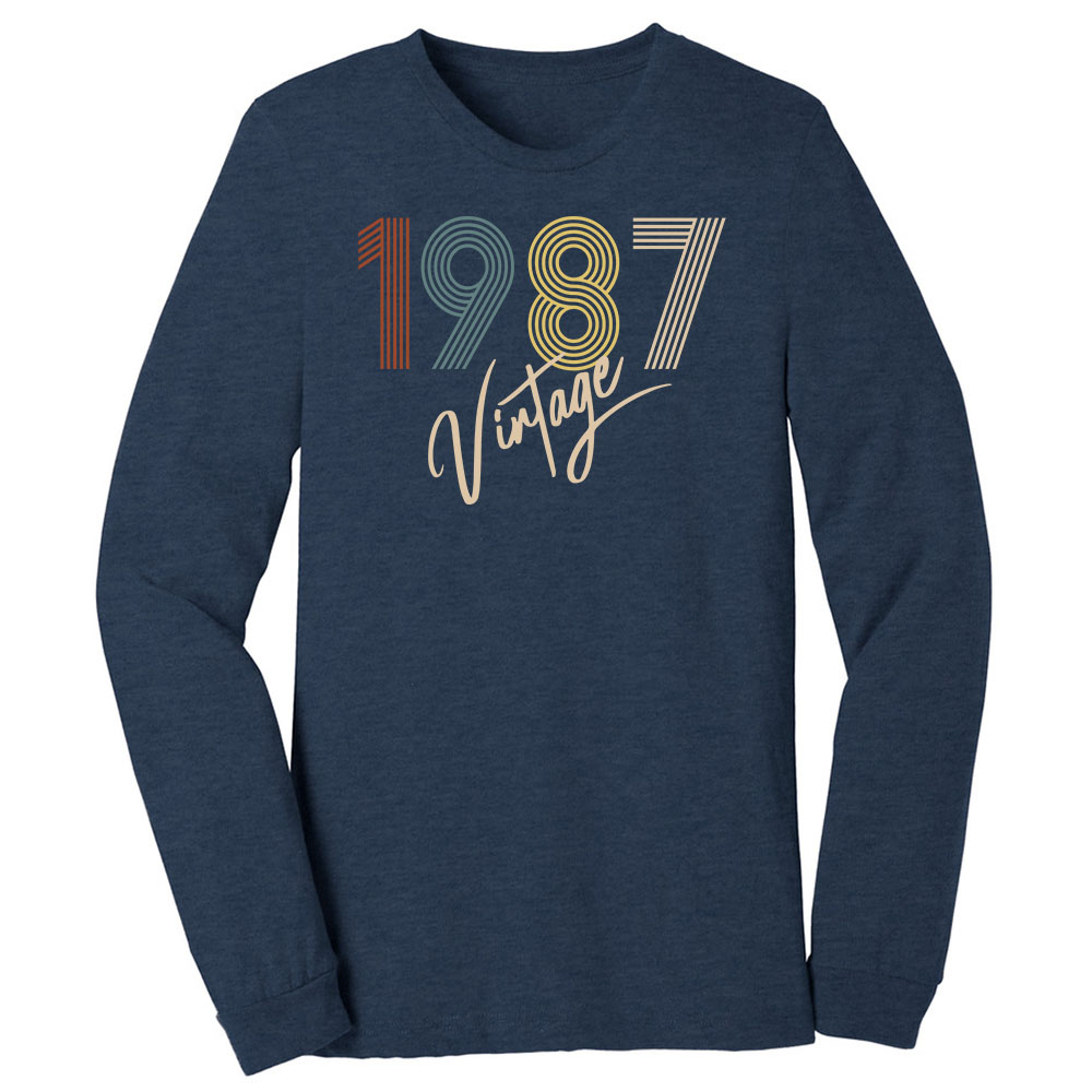 Limited Vintage 1987 Birthday Long Sleeve T-Shirt - variant image 1