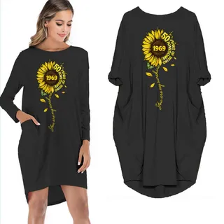 A Girl & Her Animals Living Life In Peace Limited Edition Pocket Dress Hippie Clothes – Black