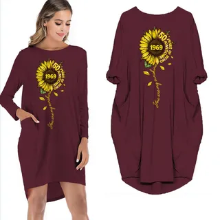 A Girl & Her Animals Living Life In Peace Limited Edition Pocket Dress Hippie Clothes – Red