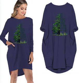 And Into The Forest I Go Limited Edition Pocket Dress – Blue