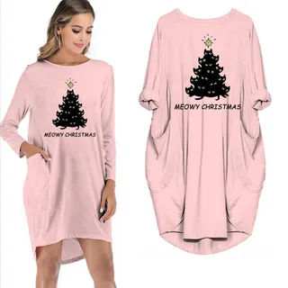 Meowy Christmas Limited Edition Pocket Dress – Pink