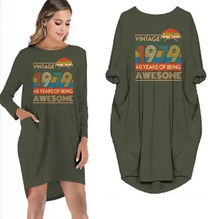 Vintage 1979 Pocket Dress – Green