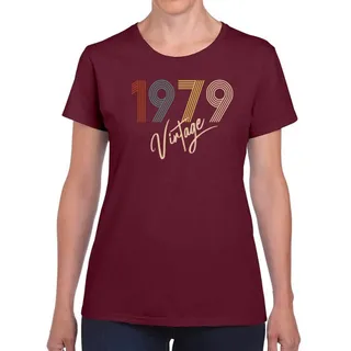 Limited Vintage 1979 Women's Birthday T-Shirt – Maroon