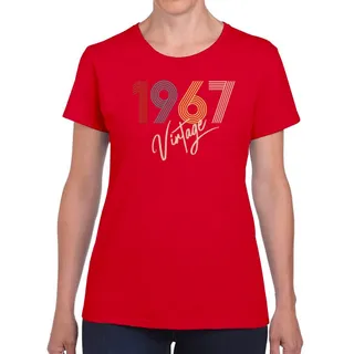 Limited Vintage 1967 Women's Birthday T-Shirt – Red