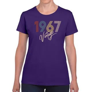 Limited Vintage 1967 Women's Birthday T-Shirt – Purple