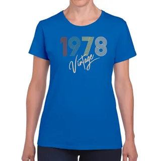 Limited Vintage 1978 Women's Birthday T-Shirt – Royal