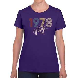 Limited Vintage 1978 Women's Birthday T-Shirt – Purple