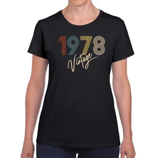 Limited Vintage 1978 Women's Birthday T-Shirt – Black