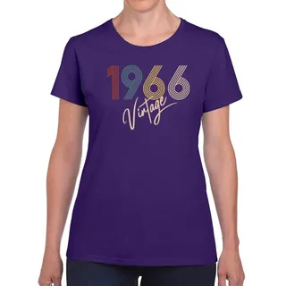 Limited Vintage 1966 Women's Birthday T-Shirt – Purple