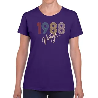 Limited Vintage 1988 Women's Birthday T-Shirt – Purple