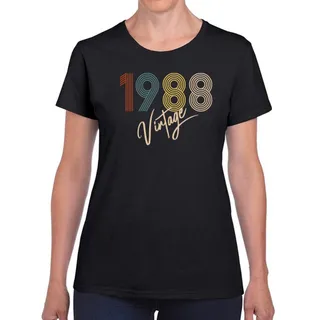 Limited Vintage 1988 Women's Birthday T-Shirt – Black