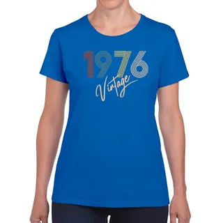 Limited Vintage 1976 Women's Birthday T-Shirt – Royal