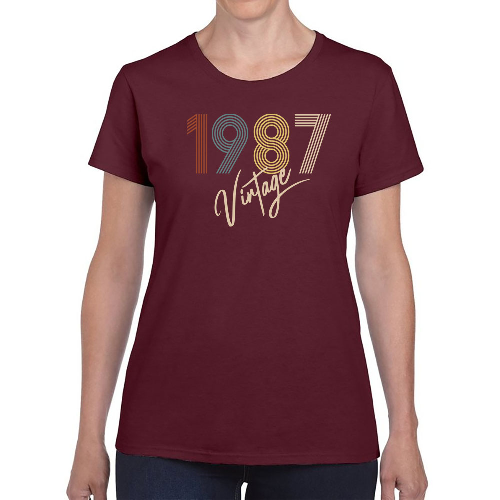 Limited Vintage 1987 Women's Birthday T-Shirt - variant image 1
