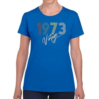 Limited Vintage 1973 Women's Birthday T-Shirt – Royal