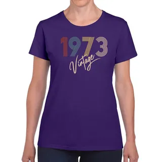 Limited Vintage 1973 Women's Birthday T-Shirt – Purple