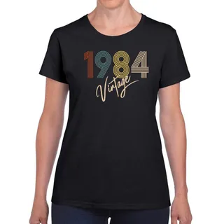 Limited Vintage 1984 Women's Birthday T-Shirt – Black