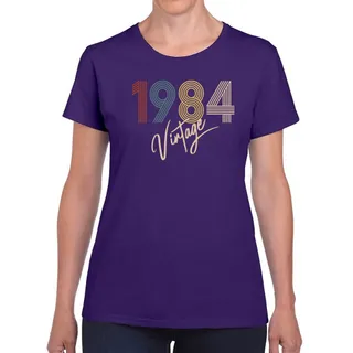 Limited Vintage 1984 Women's Birthday T-Shirt – Purple