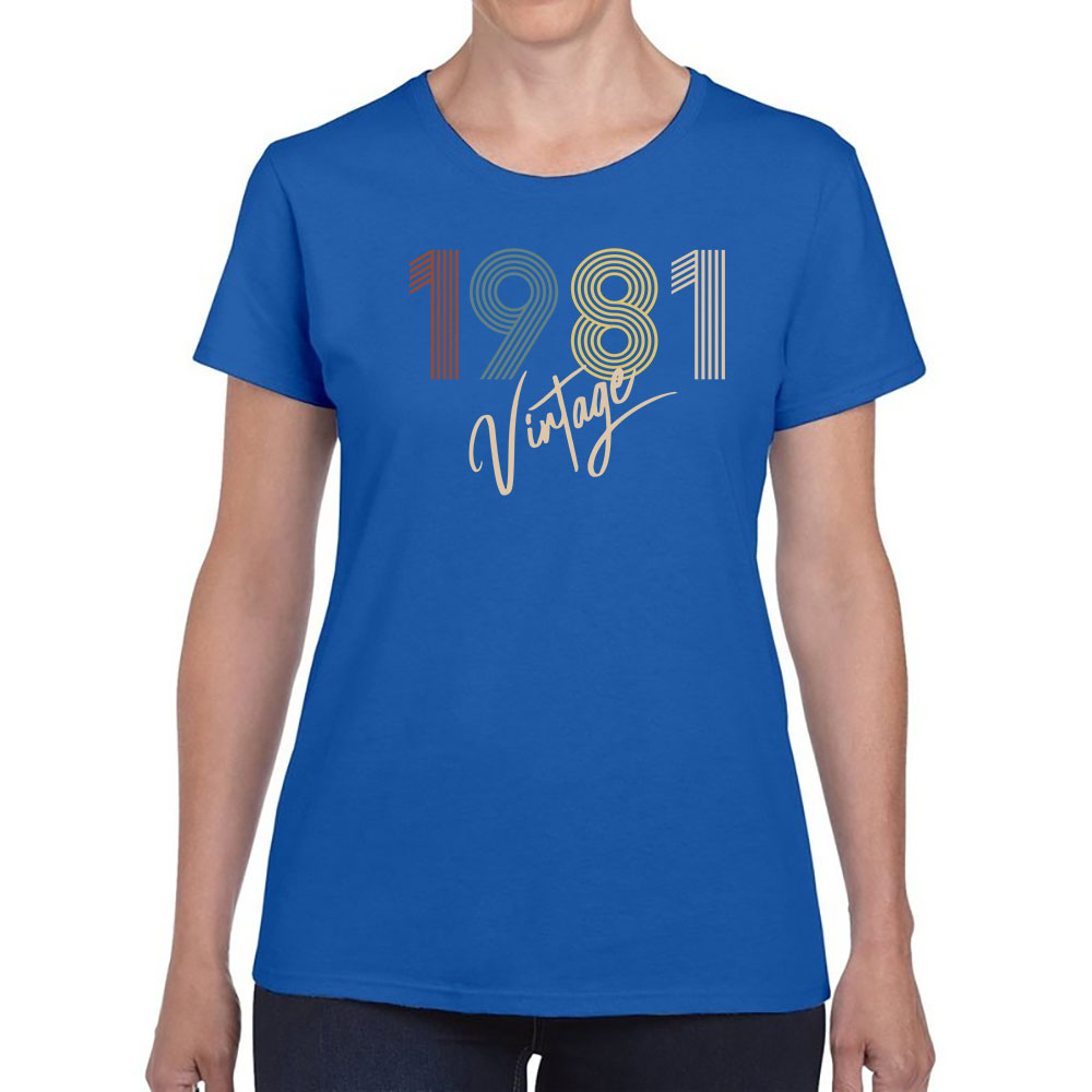 Limited Vintage 1981 Women's Birthday T-Shirt - variant image 1